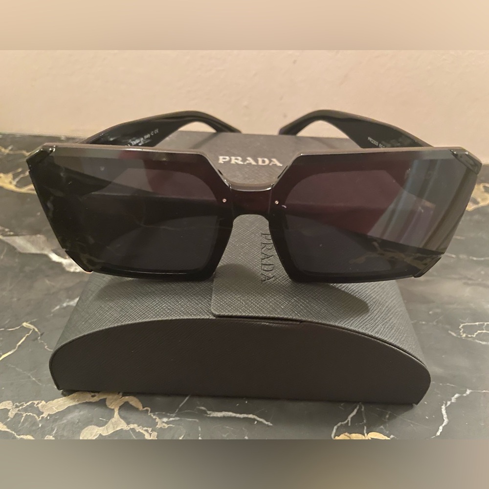 Prada Oversized Black and White Sunglasses